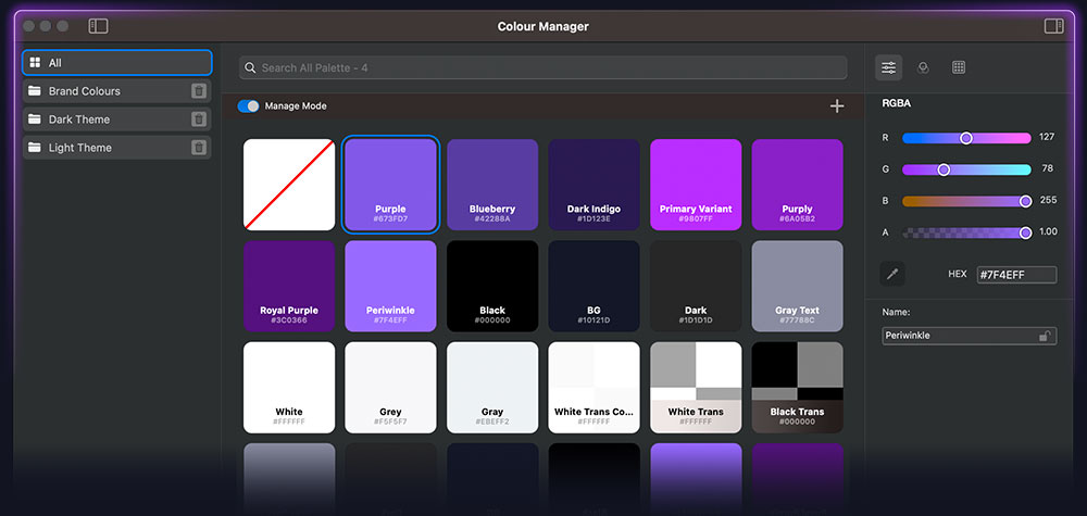 New Colour Manager