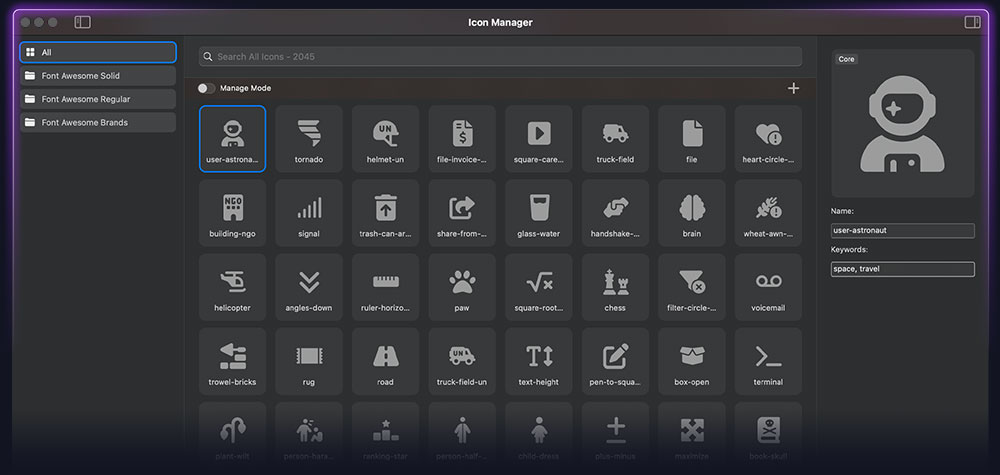 SVG Icon Manager